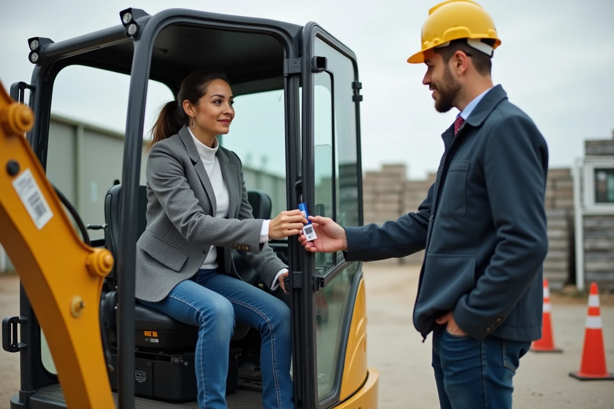 Femme montrant sa carte d