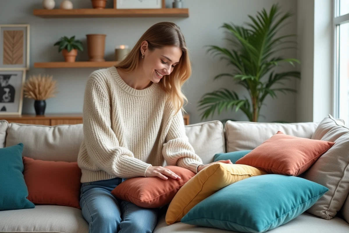 Rendre les coussins plus jolis sur un canapé : astuces et techniques
