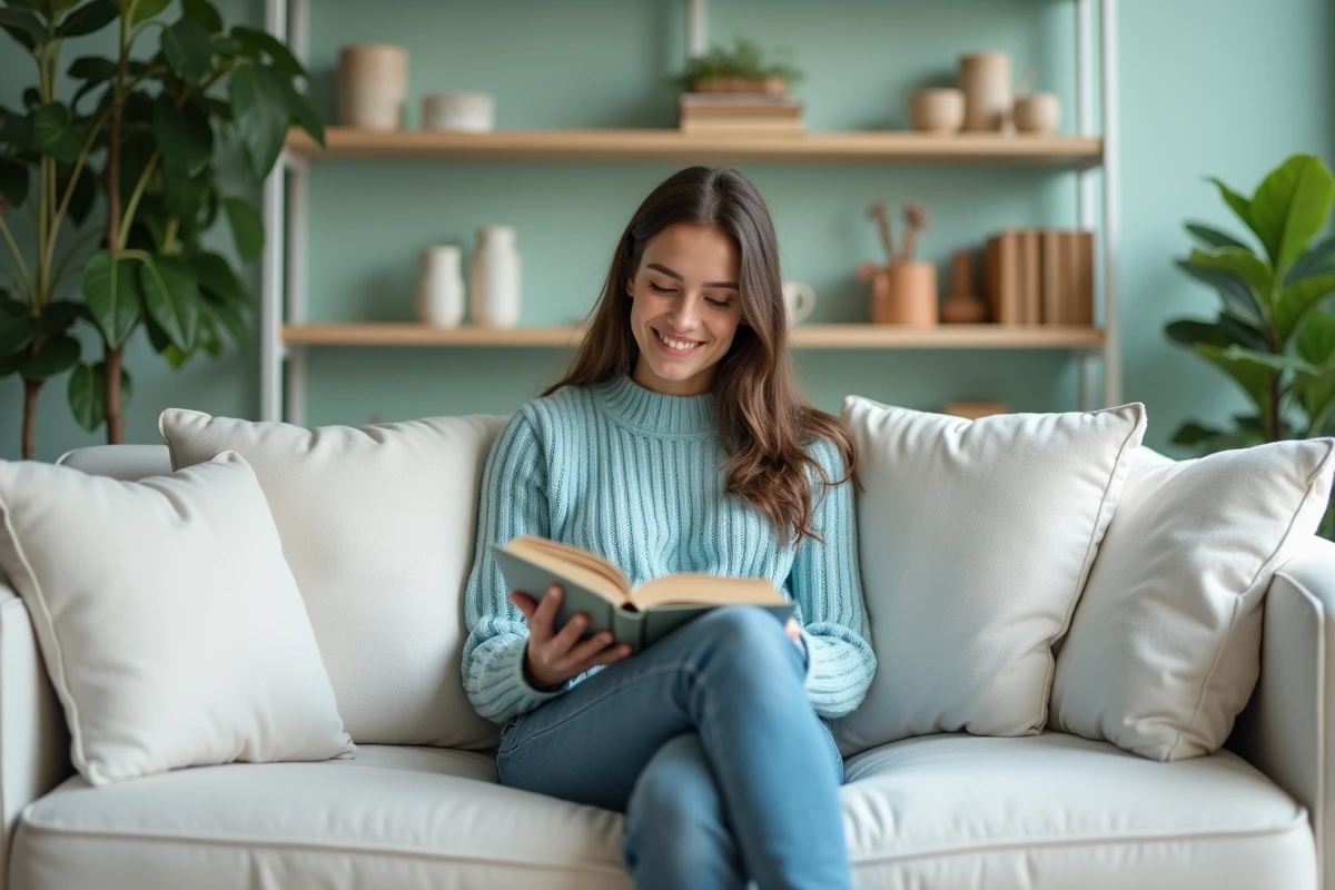 Couleur de mur idéale pour un canapé blanc